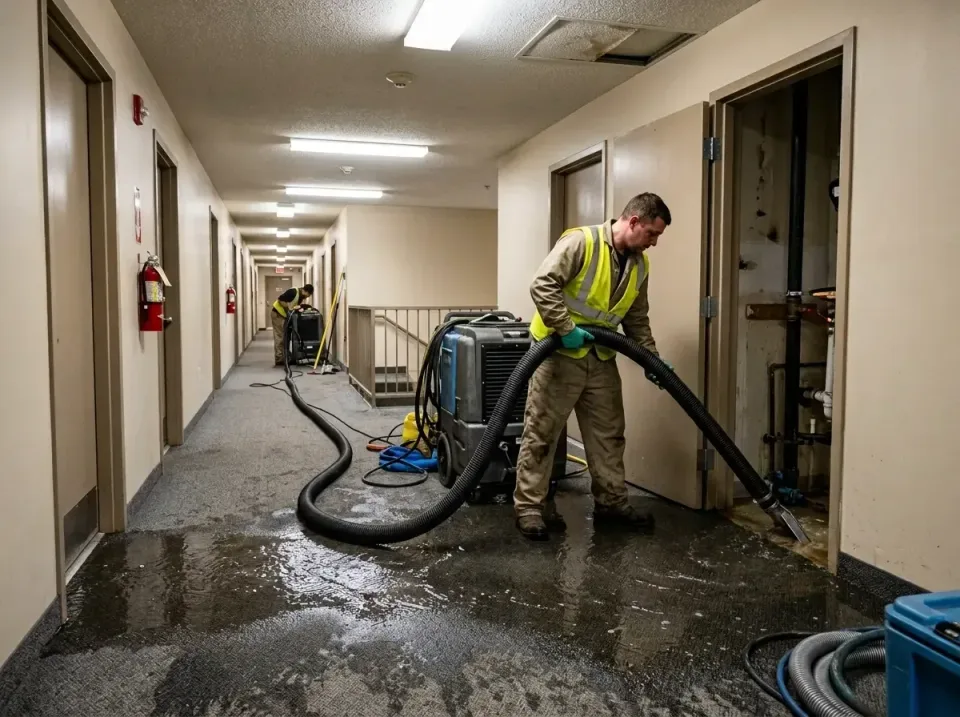 multi-unit-apartment-hallway-f-005 — frequently asked questions, Emergency Burst Pipe Water Extraction & Removal in St. Bona…